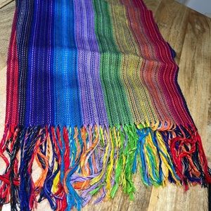 Rainbow Scarf with Tassels